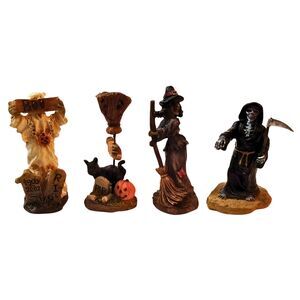 Lemax SPOOKY TOWN Halloween Village Ghost Cat Witch Grim Reaper Figurines